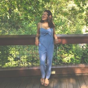 Blue striped Jumpsuit